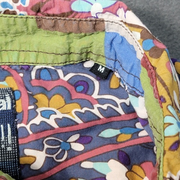 EUC Rare Desigual Happy Patchwork Button UP Shirt Men MED Floral Paisley  Print - Picture 3 of 6